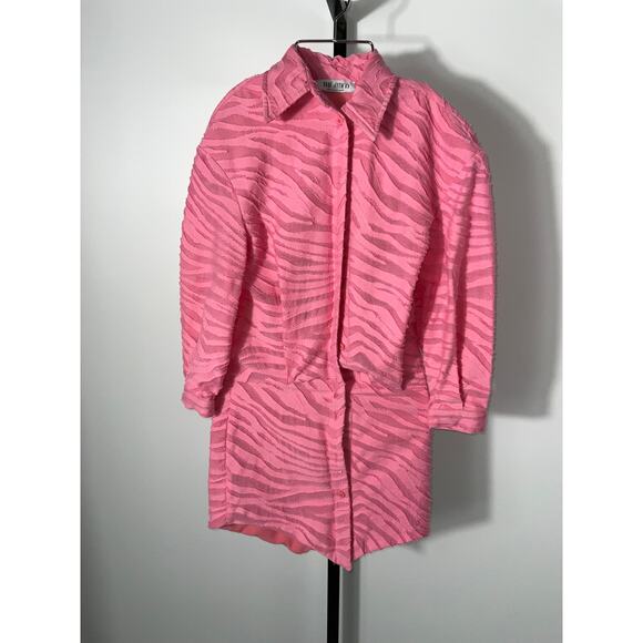 The Attico 'Silvye' Pink Cotton Mini Dress Size 36 - Picture 2 of 5